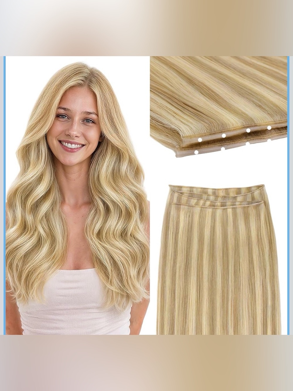 Butterfly Weft Hair Extensions Human Hair, 18 Inch 100g